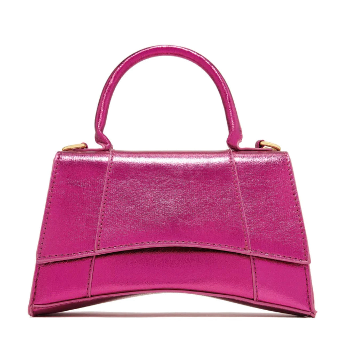 metallic pink bag