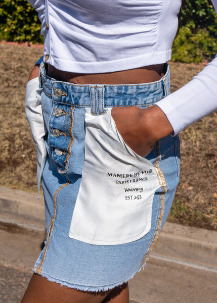 Inside Out Denim Skirt