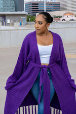 Waiting for fall sweater -purple